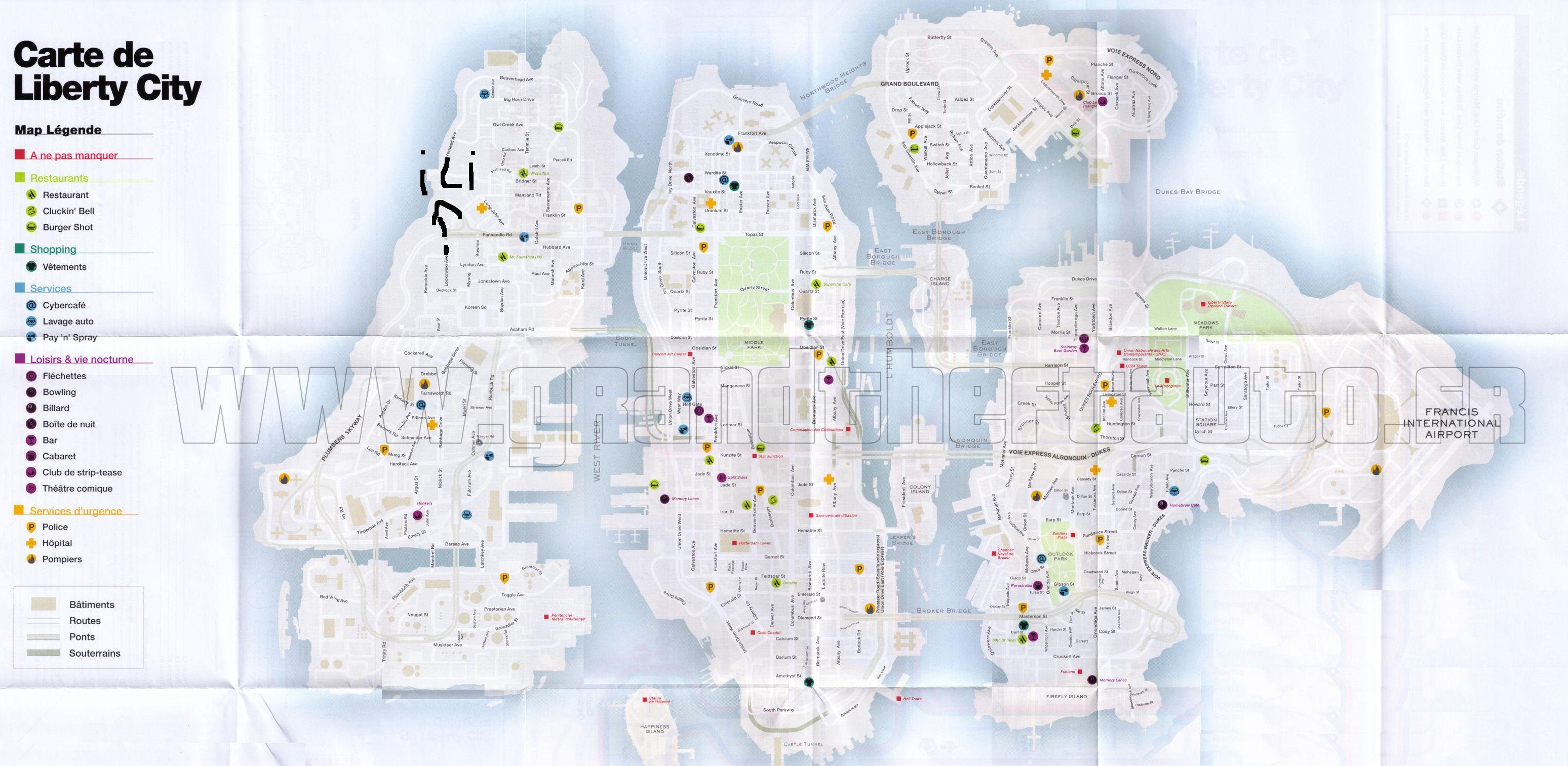 Gta 4 club liberty location