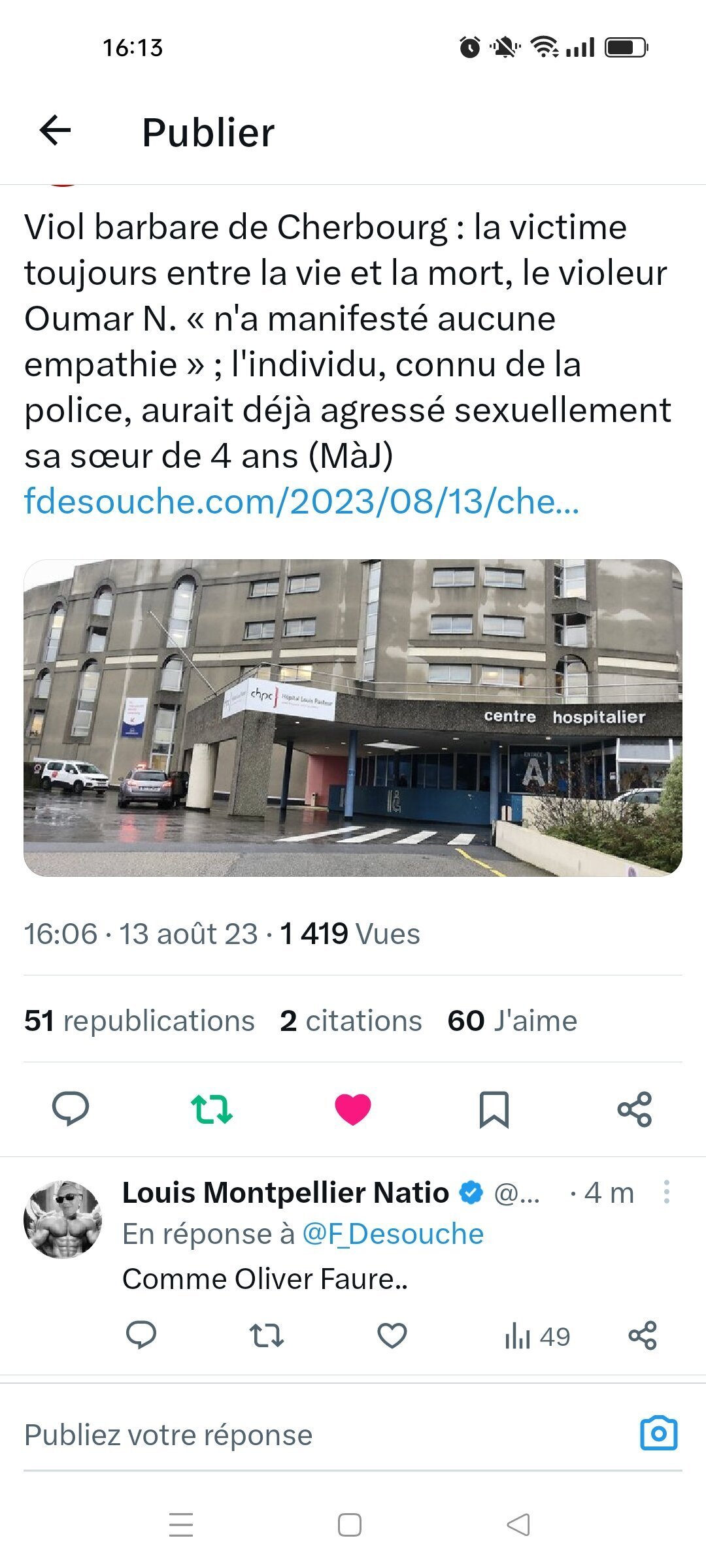 Oumar N l agresseur sexuel de Cherbourg avait agressé sexuellement sa