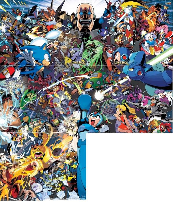 Les cross-over Sonic et Megaman en comics