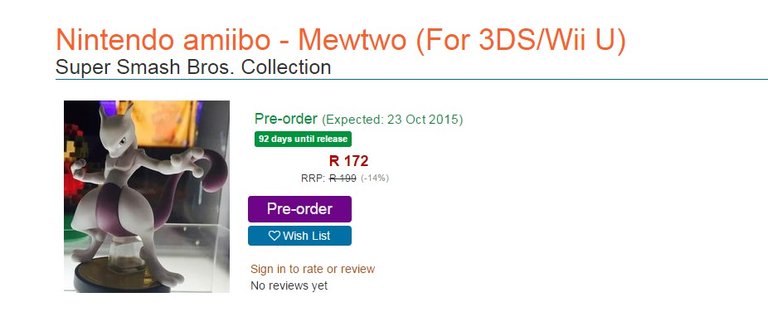 L'amiibo Mewtwo disponible le 23 octobre 2015 ?