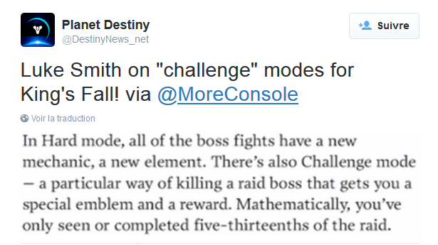 Destiny : le mode Challenge enfin confirmé !