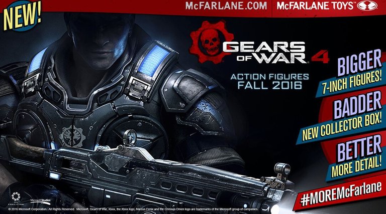 Gears of War 4 : une gamme de figurines articulées pour 2016