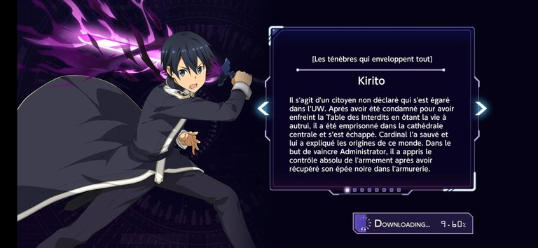 Kirito est une des unités les plus puissantes et rares du jeu.