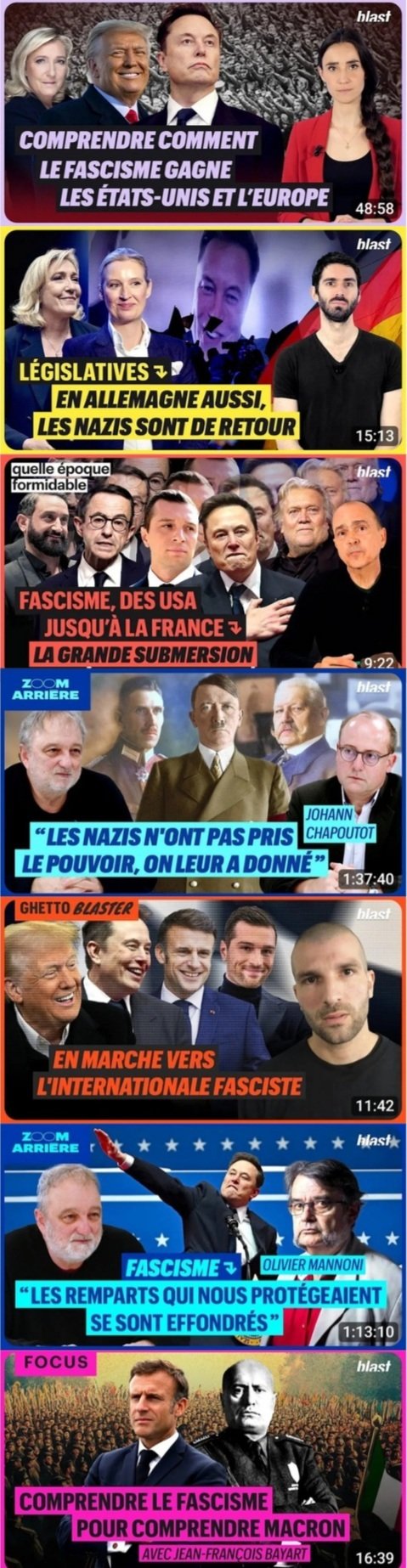 BLAST : "fascisme, nazi, fascisme, nazi, fascisme, nazi, fascisme, nazi"