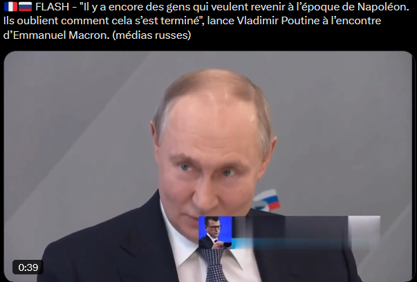 [POUTINE] se moque de Napoléon et Macron
