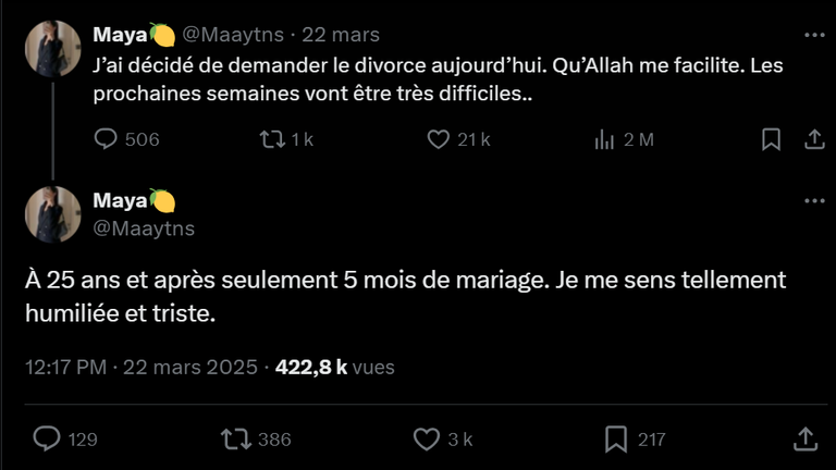 Elle DIVORCE de son MARI après 5 MOIS car il a invité son FRERE à la MAISON