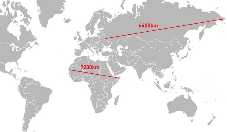 L'Afrique est plus large que la Russie ?