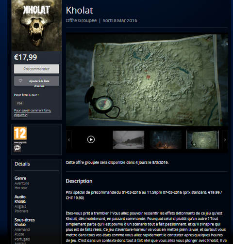 Kholat : une nouvelle bande-annonce et ouverture des pré-commandes sur PS4