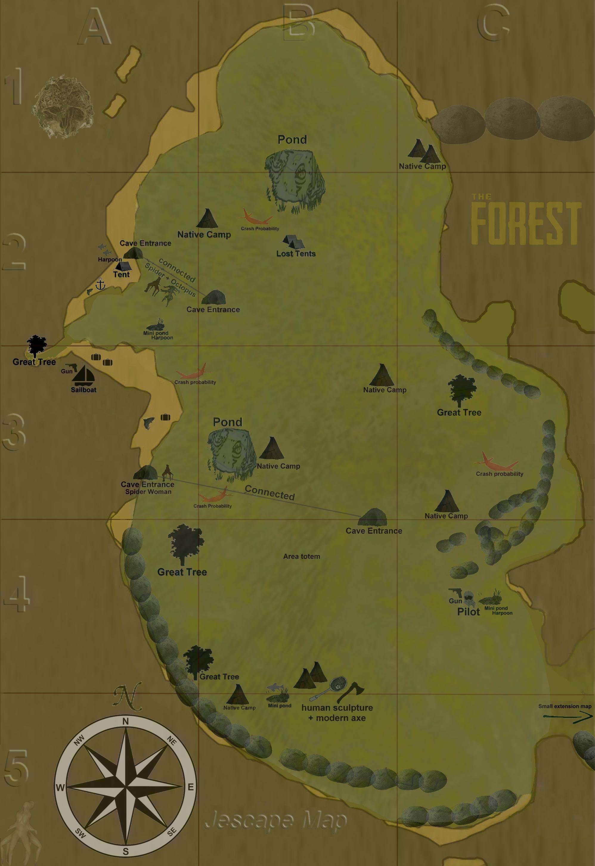 Map Jscp Map Avec Logos Armes Lieux 9 Sur Le Forum The Forest 12 06 14 11 48 06 Page 2 Jeuxvideo Com