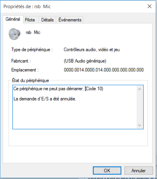 Problème Micro En Usb Non Detecté Sur Le Forum Matériel