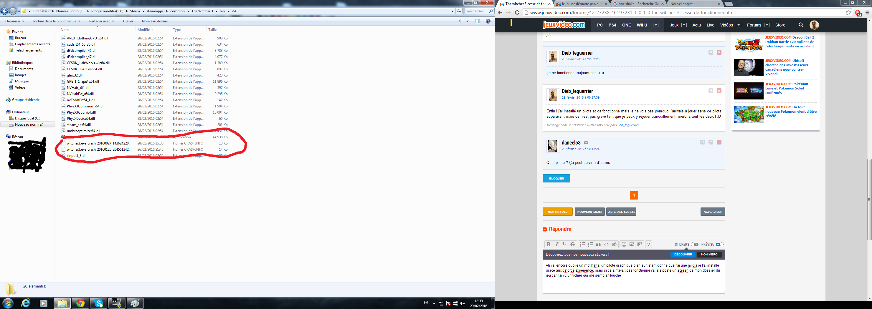 The Witcher 3 Cesse De Fonctionner Sur Le Forum The Witcher 3 Wild Hunt 28 02 2016 04 03 15 Jeuxvideo Com