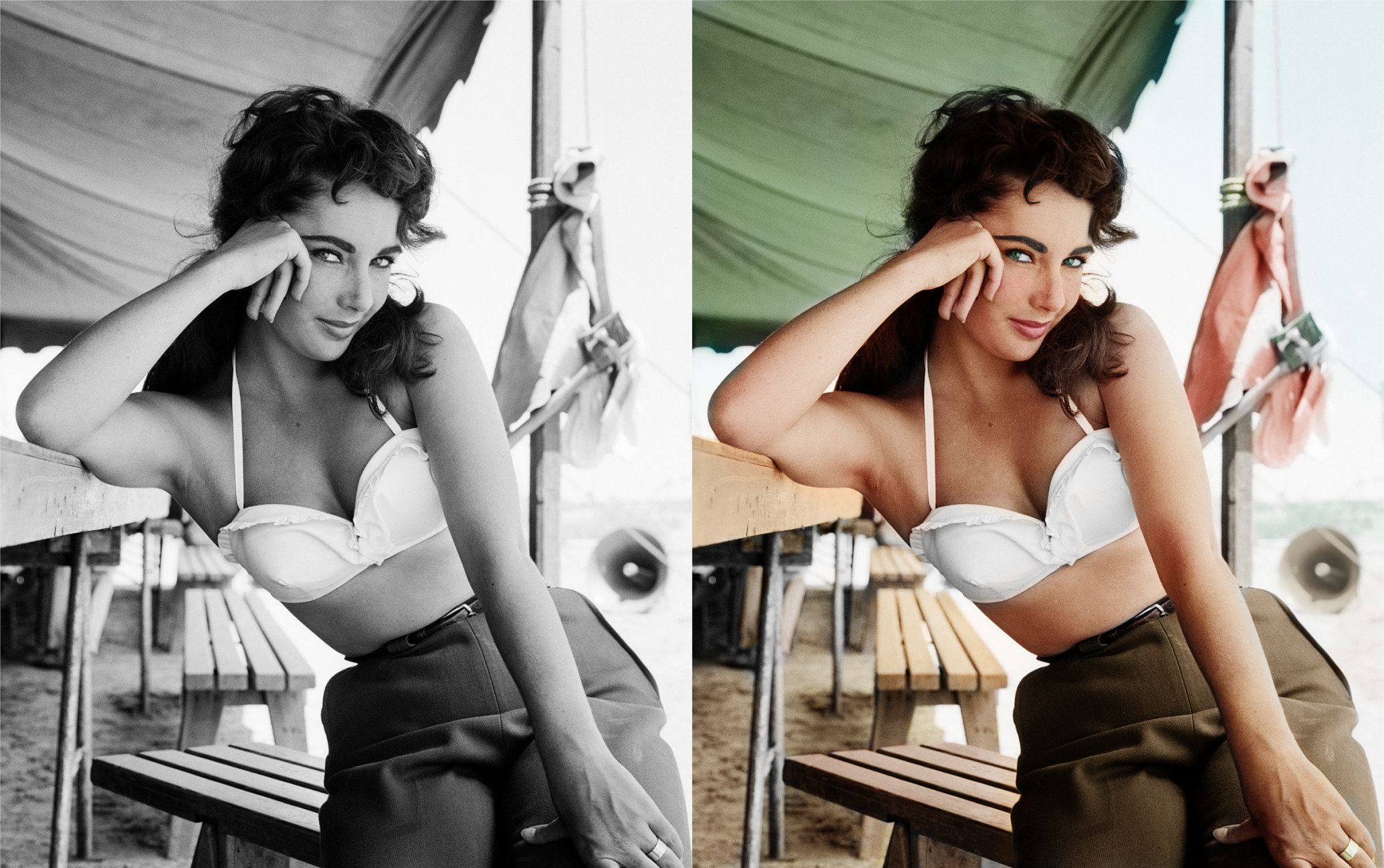 Colorization of Elizabeth Taylor. This is my second real colorization. Any advice is welcome. :)
