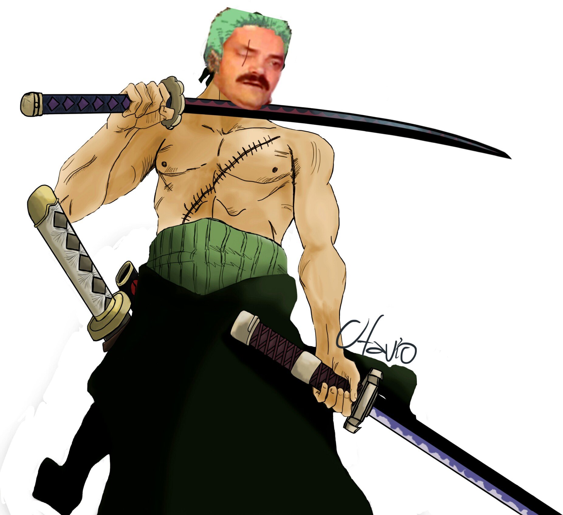 Zoro learned the power to cut anything, he will definetelly slash the big F...