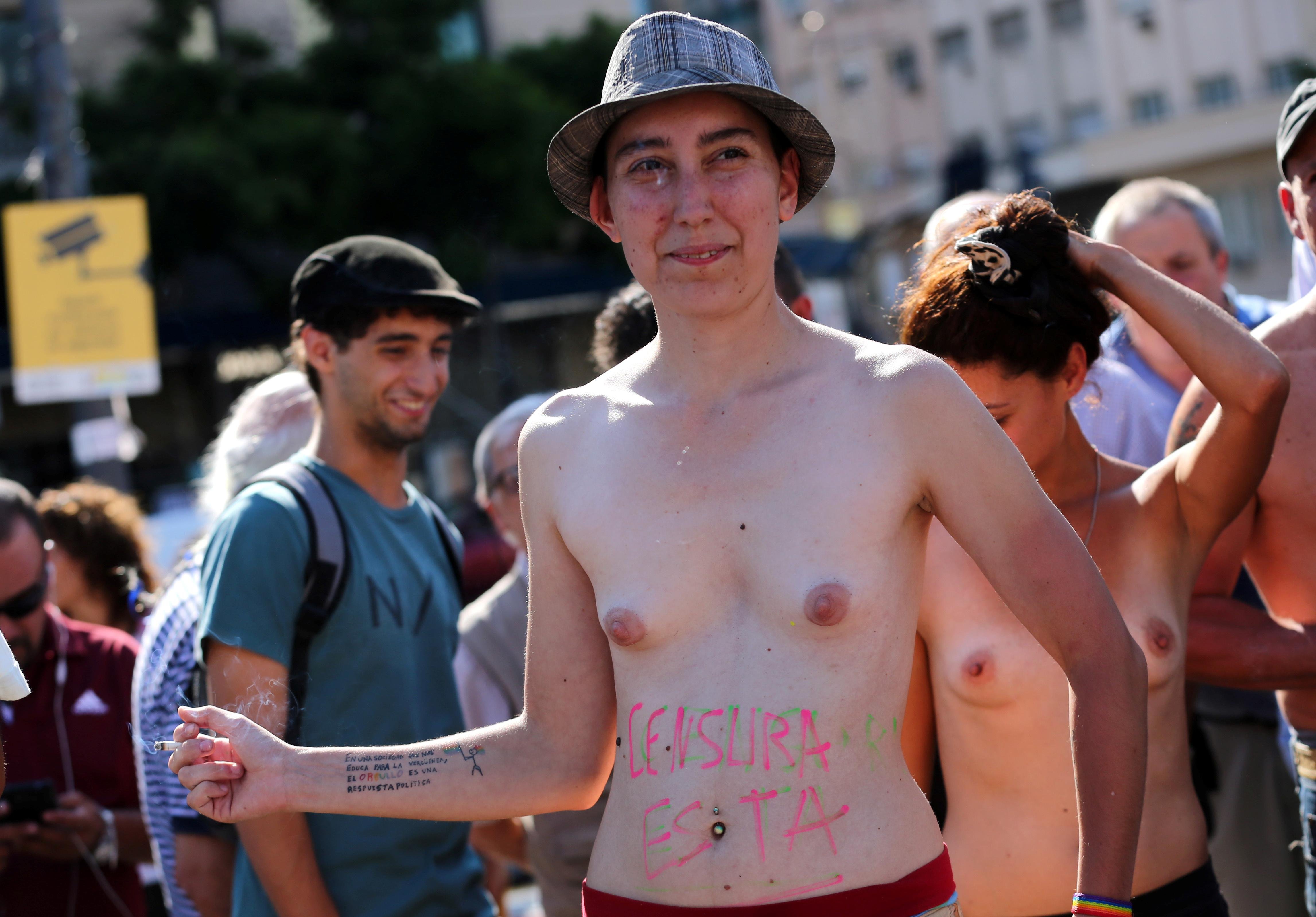 Topless Protest Uncensored