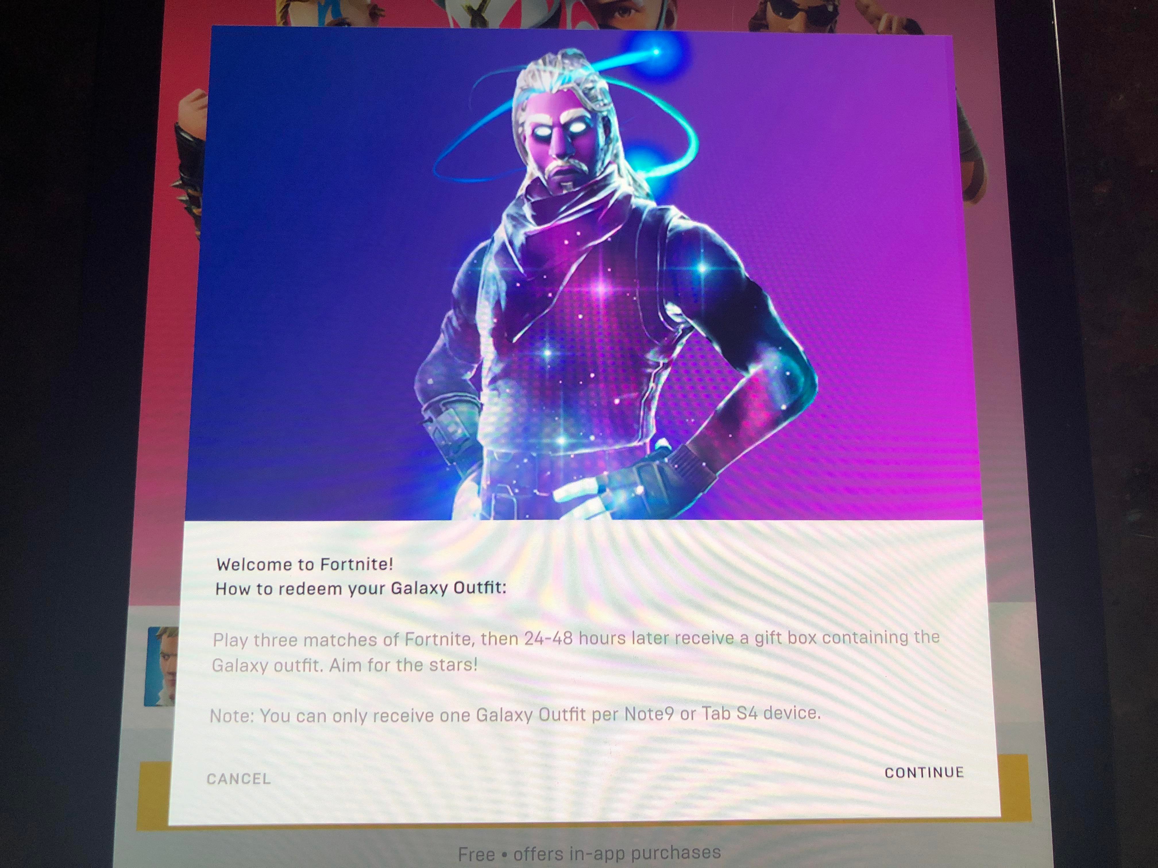 topic br etape pour le skin galaxy - comment avoir fortnite sur tablette samsung