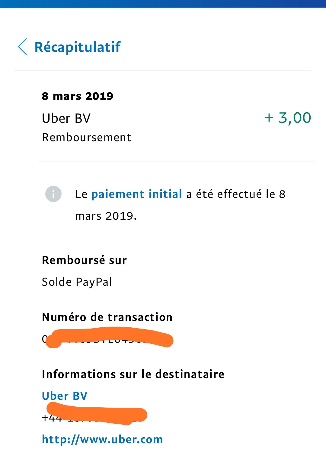 Ju0027ai pas reçu mes remboursements uber eat sur le forum Blabla 18 