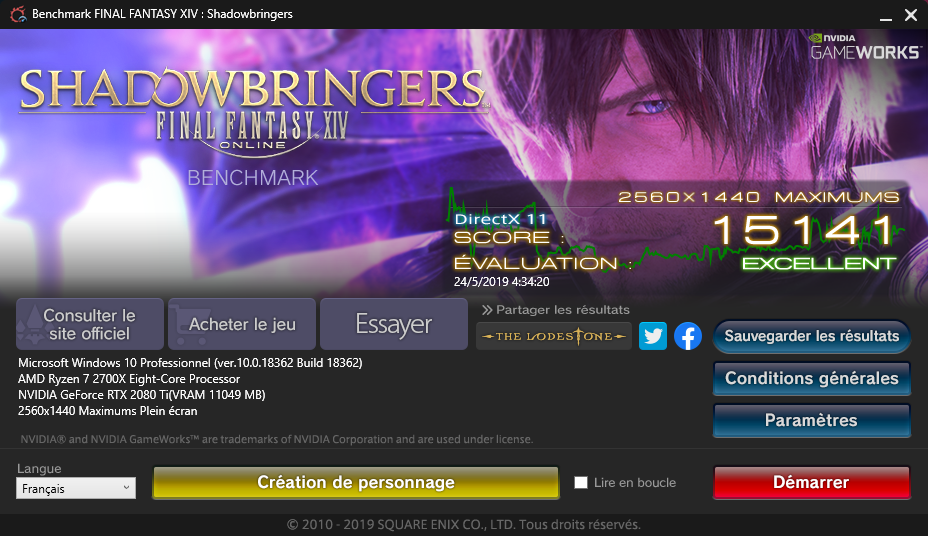 Shadowbringers Benchmark Sur Le Forum Final Fantasy Xiv A Realm Reborn 24 05 19 04 10 28 Jeuxvideo Com