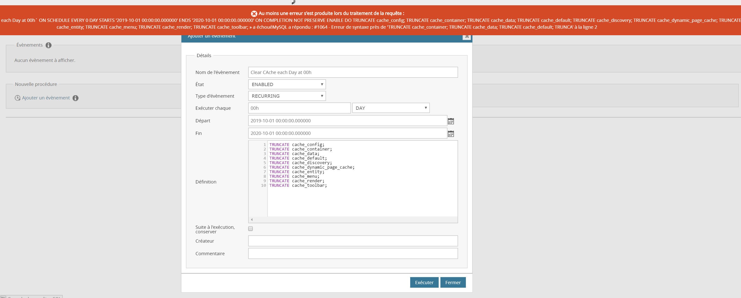 DRUPAL 8 and SQL database oversize by cache and Blocked.... | Drupal.org