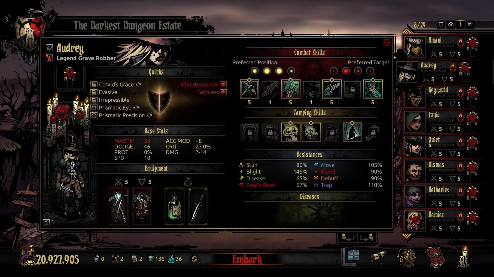 Les personnages de Darkest Dungeon sur le forum Darkest Dungeon - 19-09