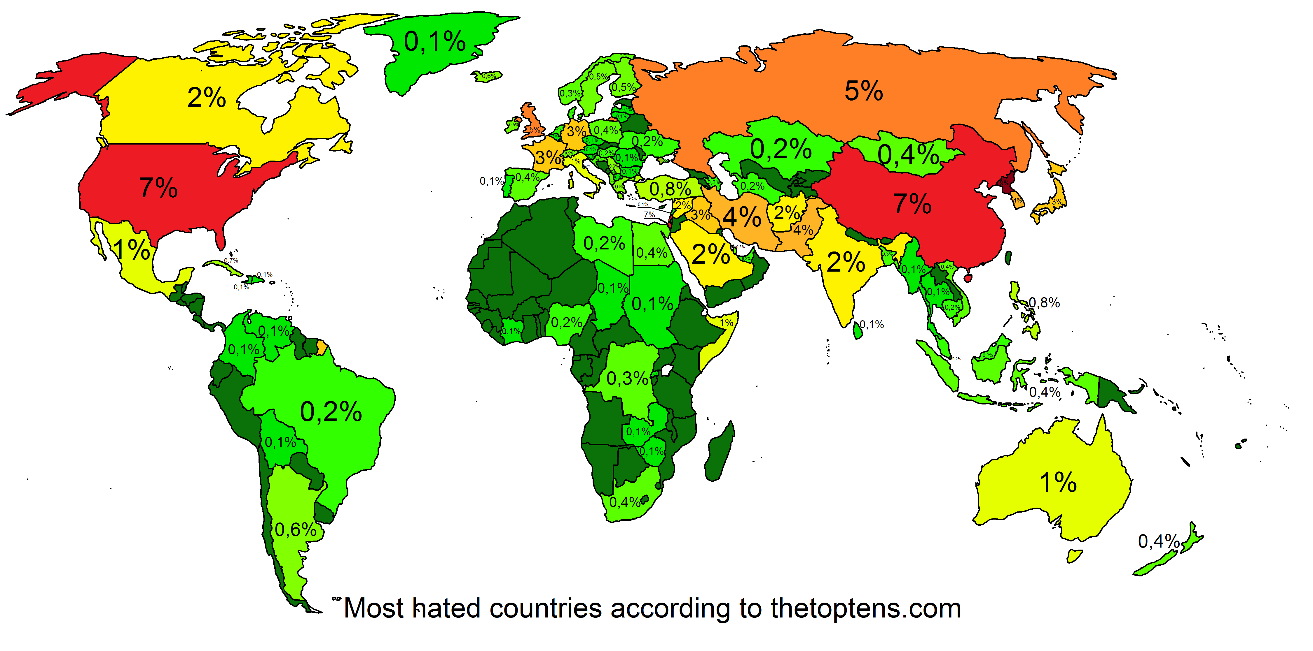 Voici La Carte Des PAYS Les Plus D TEST S Sur Le Forum Blabla 18 25 Ans