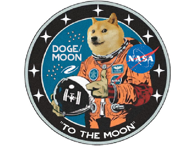 Sticker de LeDoge sur x astronaut doge dogecoin to cosmonaute ...