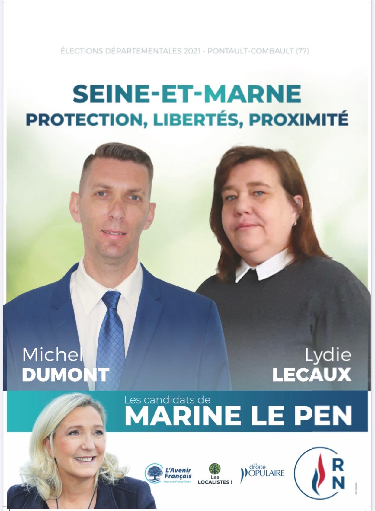 Sticker de sukhrVert sur affiche rn fn marine le pen malika magalax