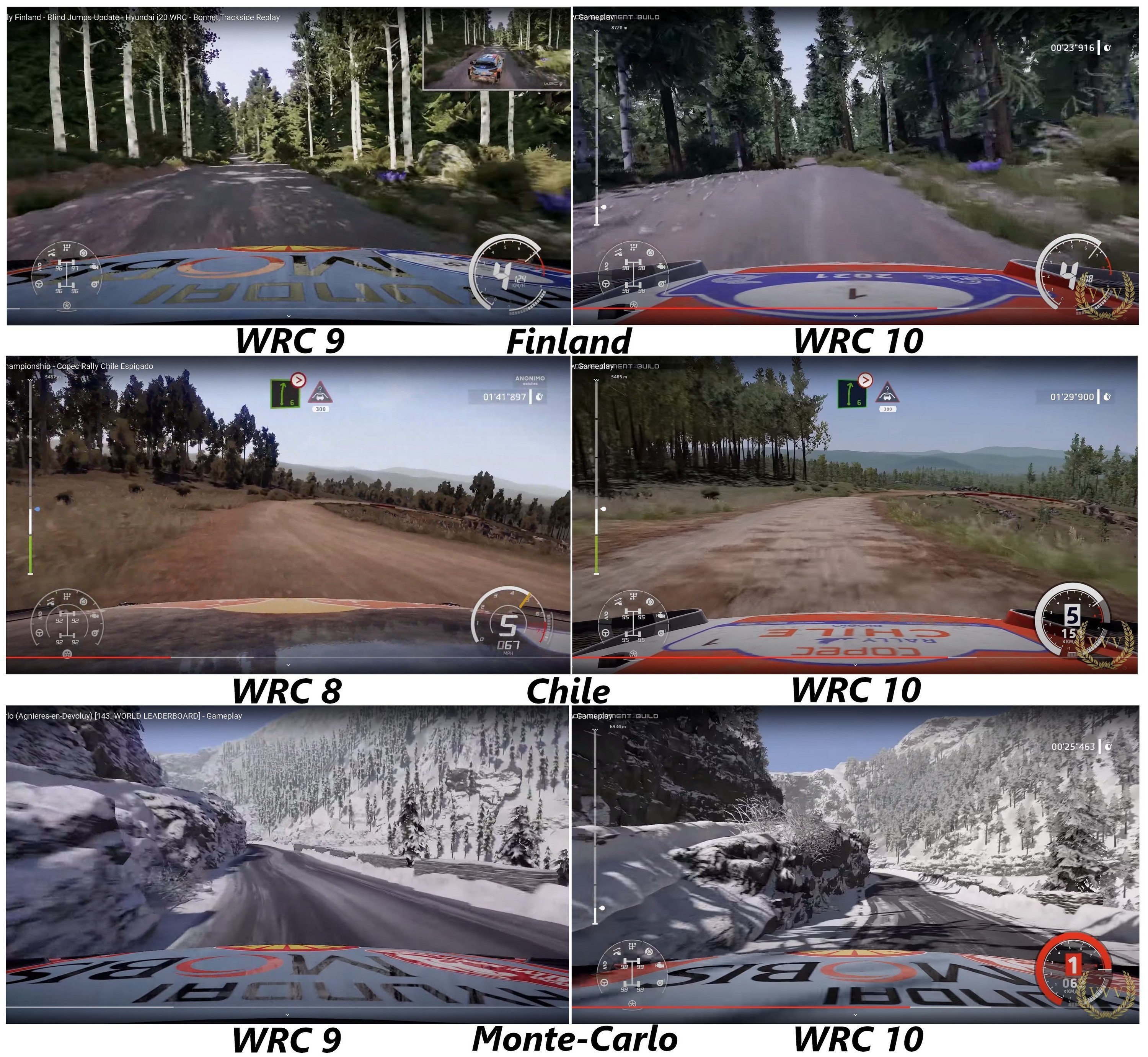 wrc 8 vs wrc 9 vs wrc 10