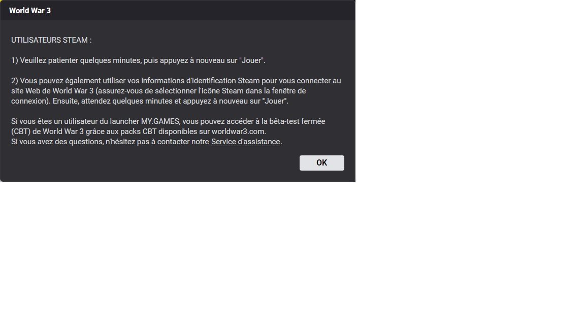 Impossible de lancer ce jeu sur le forum World War