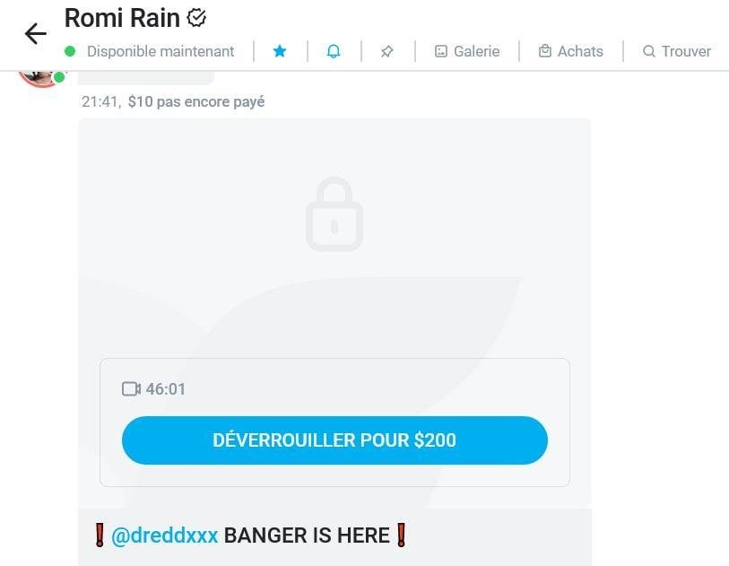 La derniere vidéo OnlyFans de la star du porno Romi Rain sur le forum