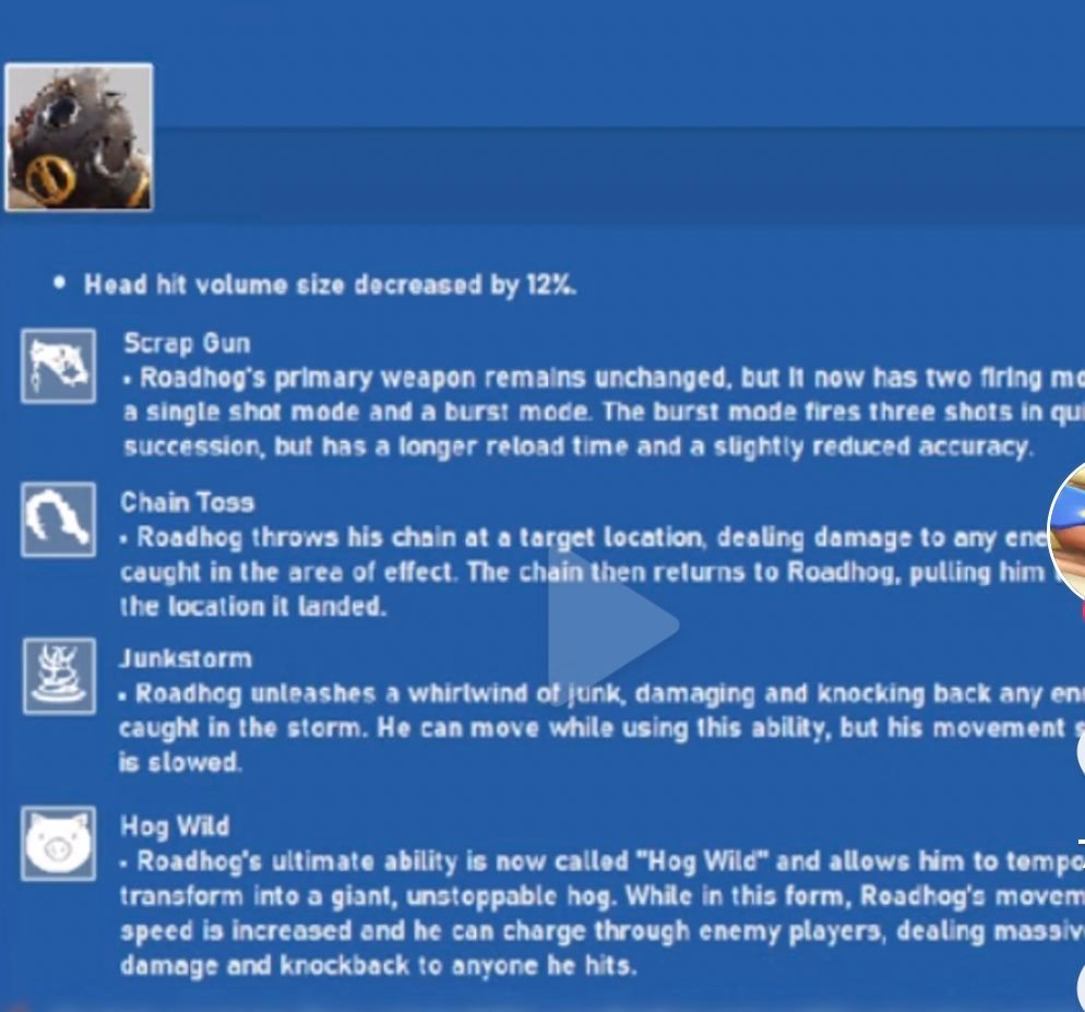 Hog Rework Leak du rework de Roadhog ? sur le forum Overwatch 2 - 09-01-2023 13:17 ...