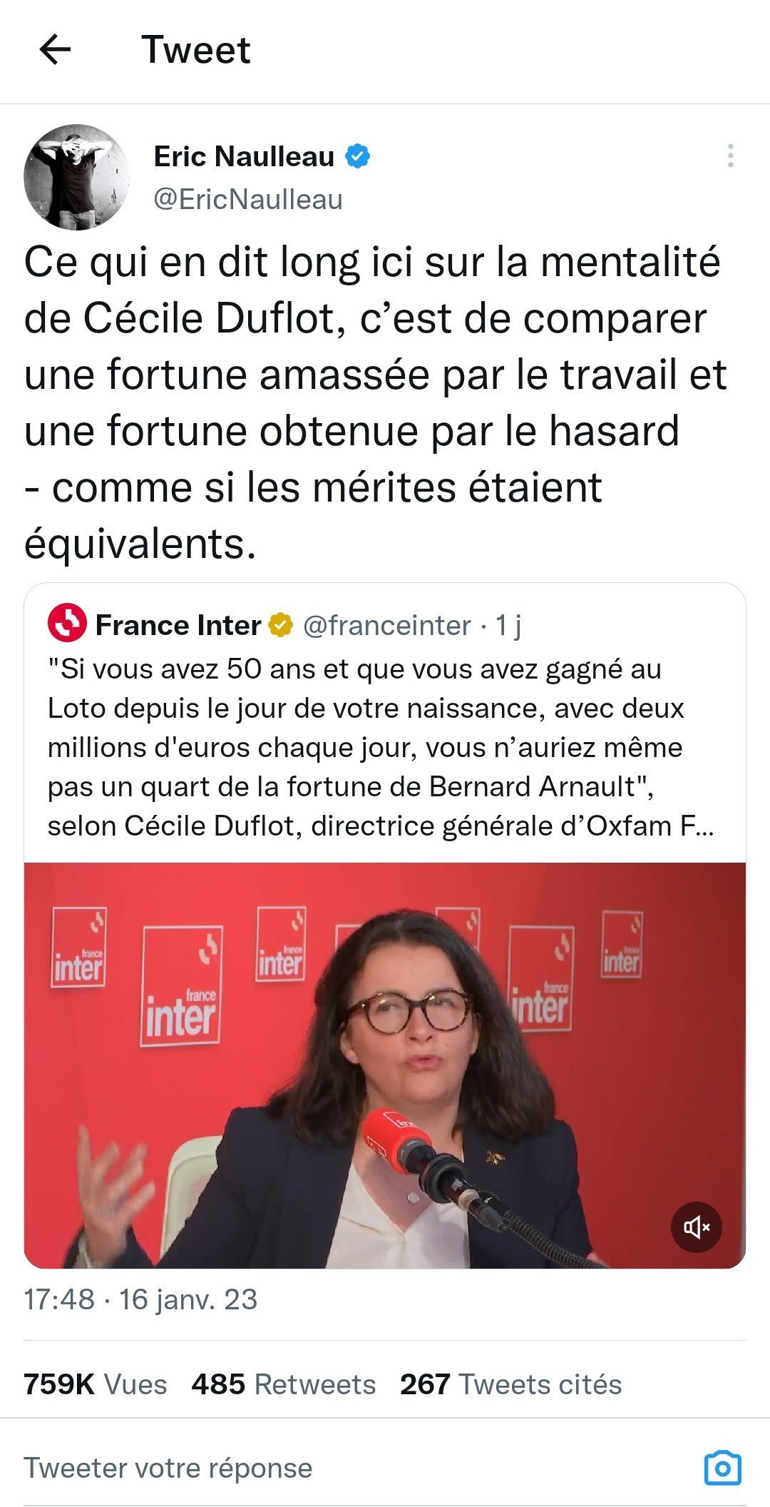 NAULLEAU (vraie gauche) chez Livre Noir LFI veut la desteuction de la