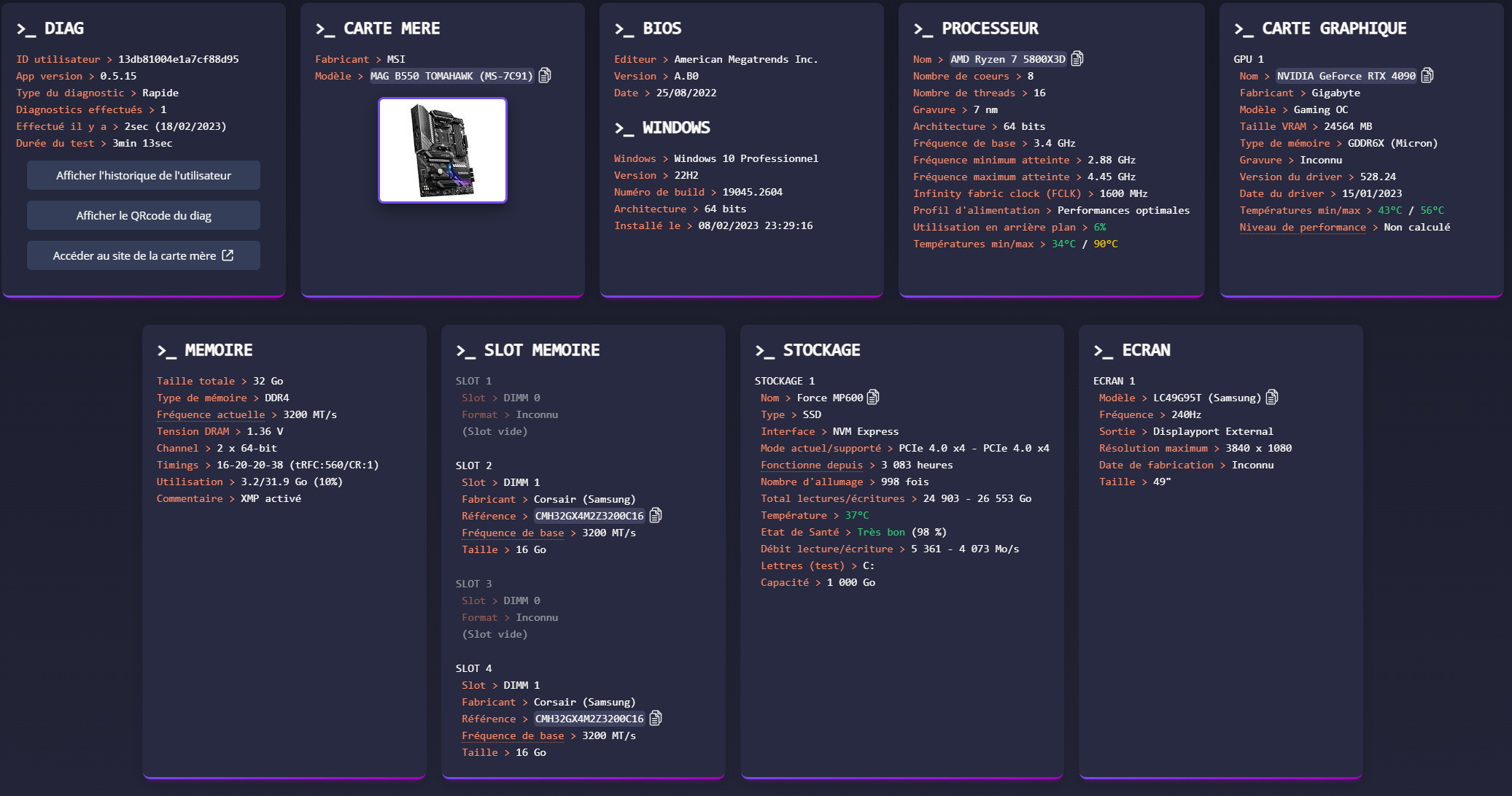 Écran noir, Ventilo aio tourne à 100 sur le forum Hardware 17022023 224717