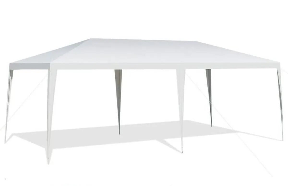 GOPLUS 3x6M Tonnelle Tente De Réception 4 Bâches Avec Fenêtres-Pergola Avec Piquets Et Cordes-Tissu Étanche/Résistant Au Soleil 20 width=150