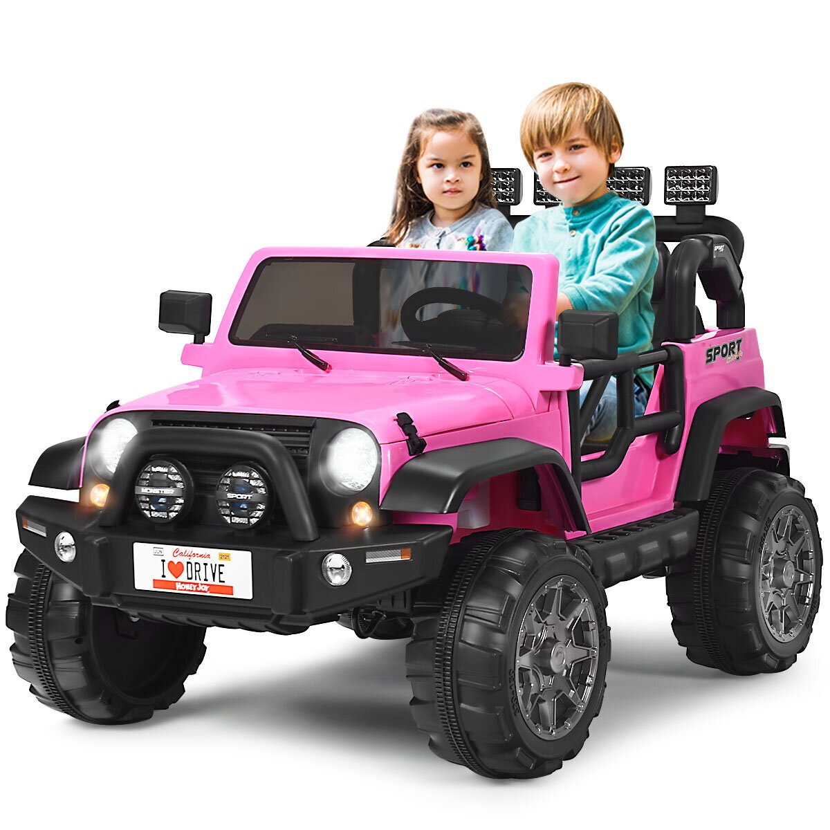 Voiture électrique Enfant 12V – Rouge, 2-4 Km/h, Télécommande, Bluetooth MP3, Klaxon, LED, Autonomie 2h, Charge 28 Kg, Tout-terrain, Dès 3 Ans