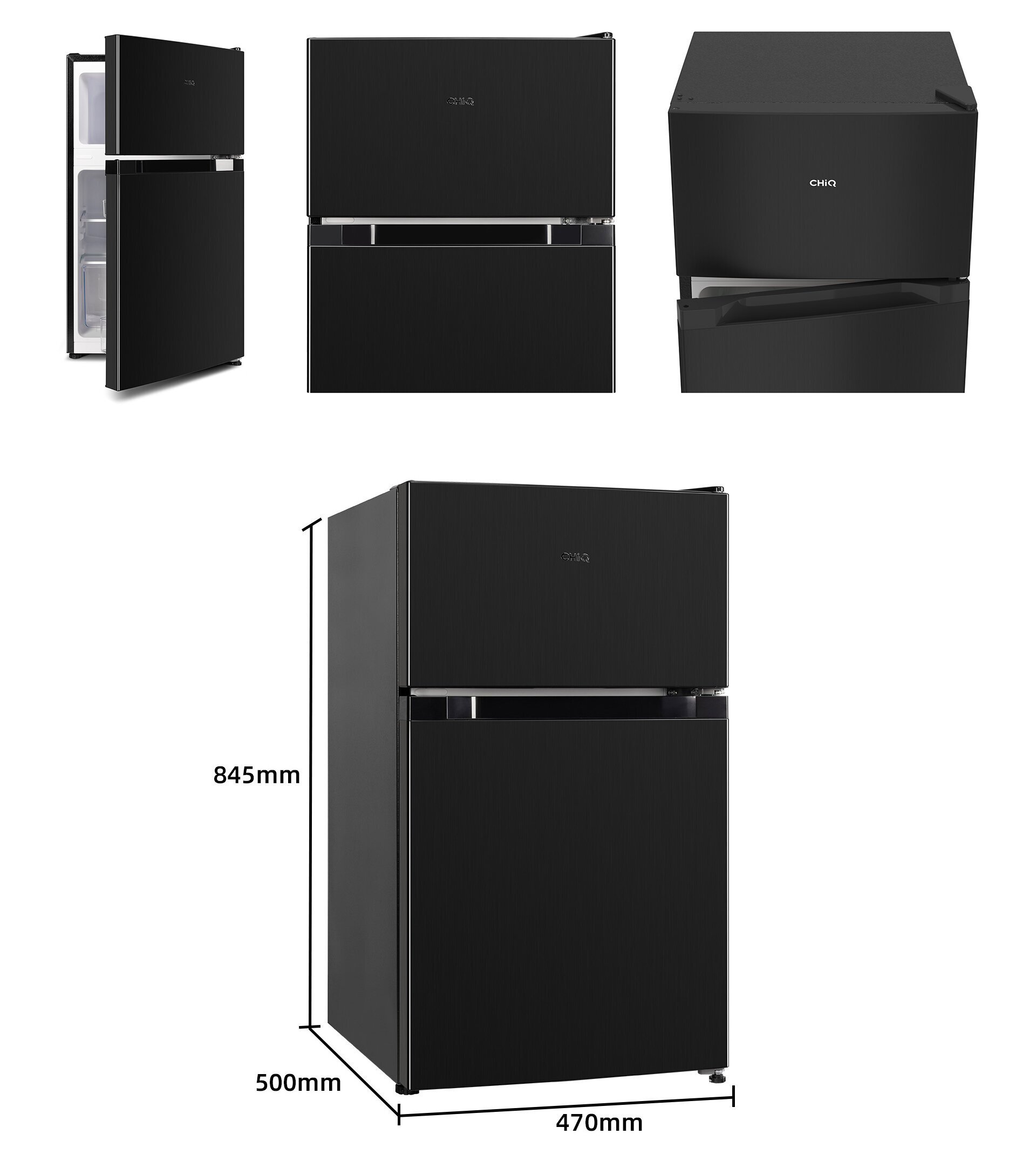 120€ sur CHiQ Réfrigérateur congélateur - 86 L (61/25L) - Portes réversibles  - Réfrigérateur congélateur en haut - Achat & prix