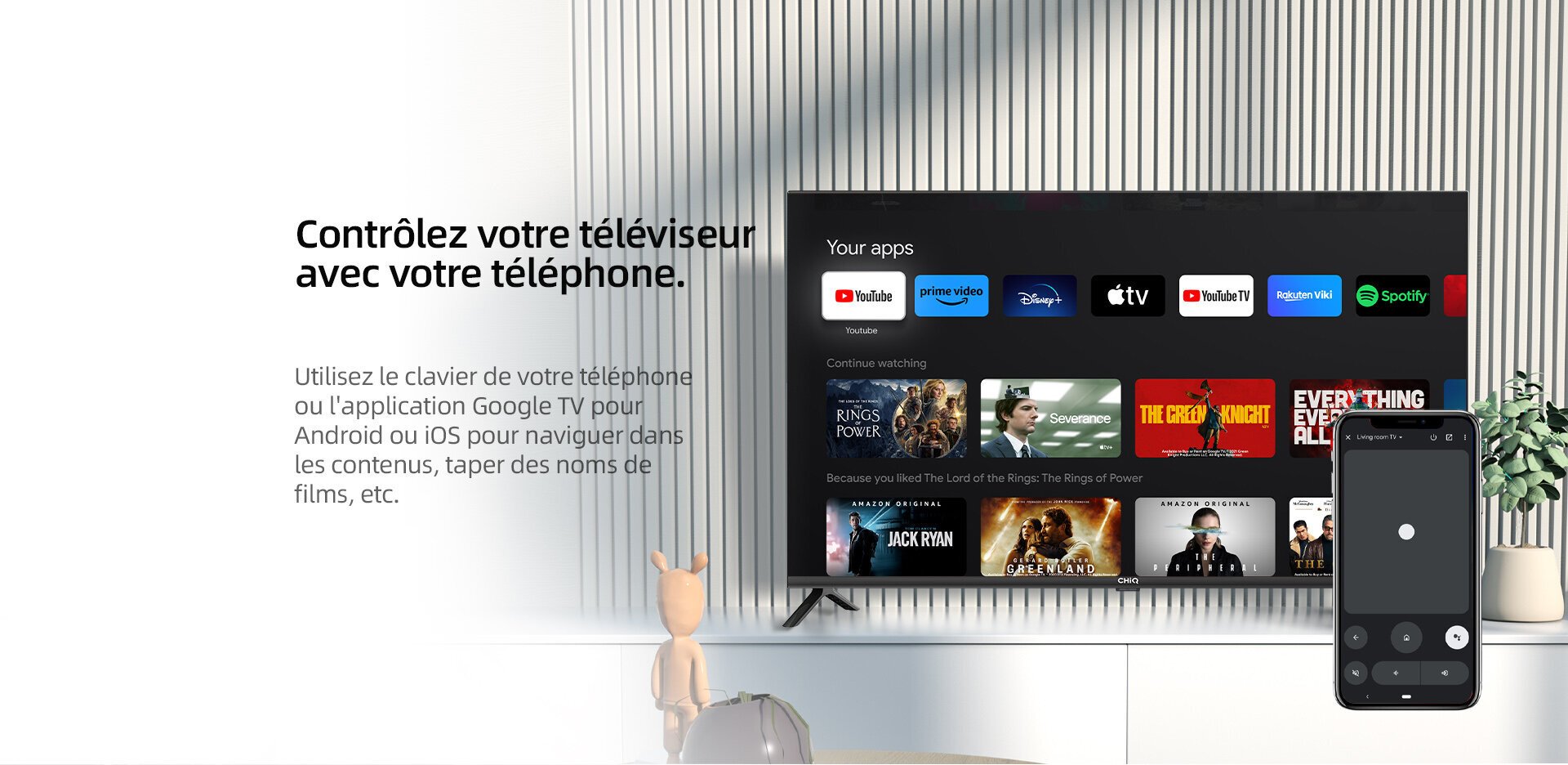 ORIGINAL CHIQ TÉLÉCOMMANDE TV pour L40G7U L40H7SX / Éprouvé EUR 18,59 -  PicClick FR