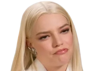 Sticker De Anyataylorjoie Sur Anya Taylor Joy Degout Grimace Gneu Rejet Chiant Boude Ennui Blonde