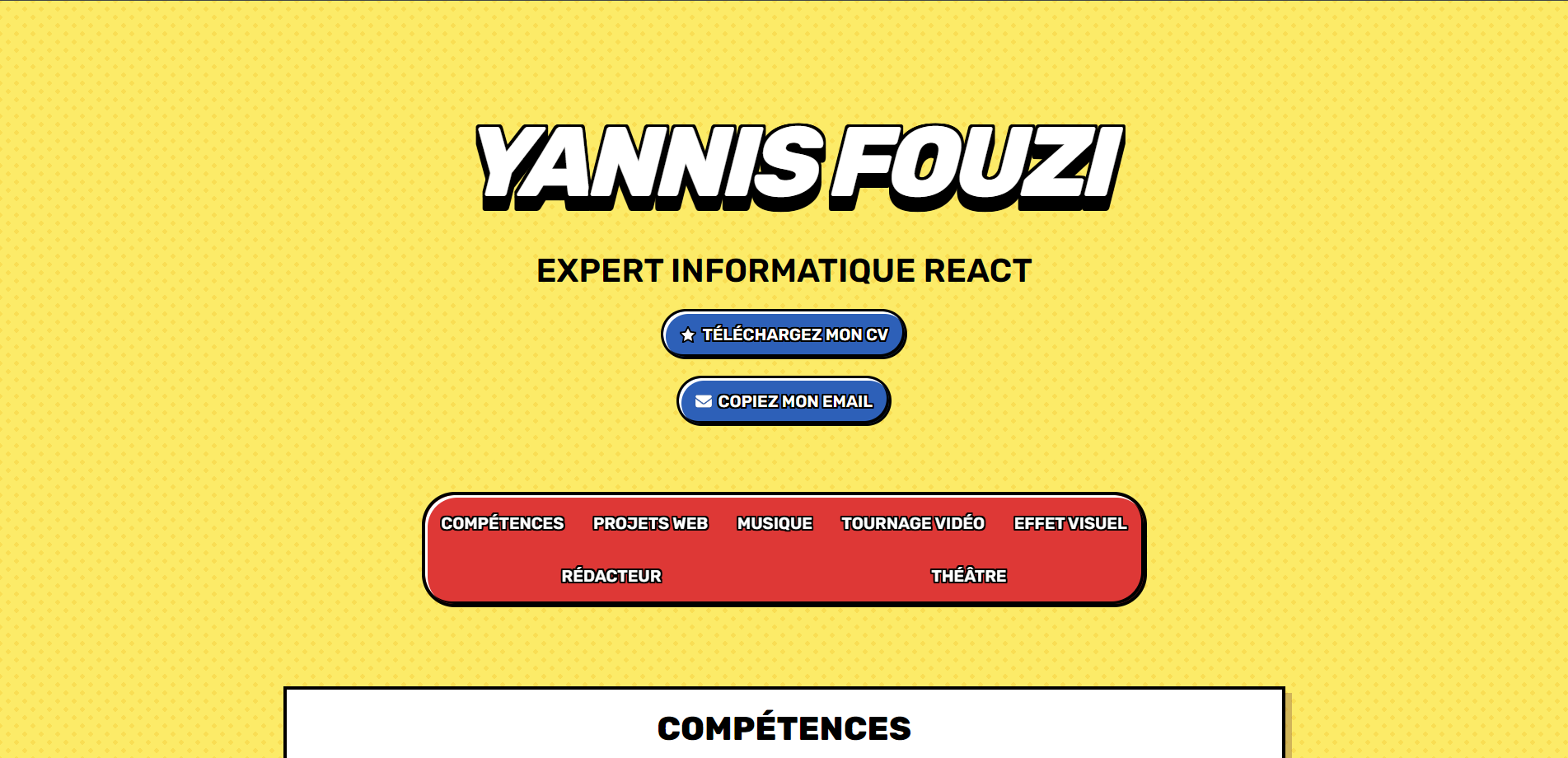 Capture d'écran du site