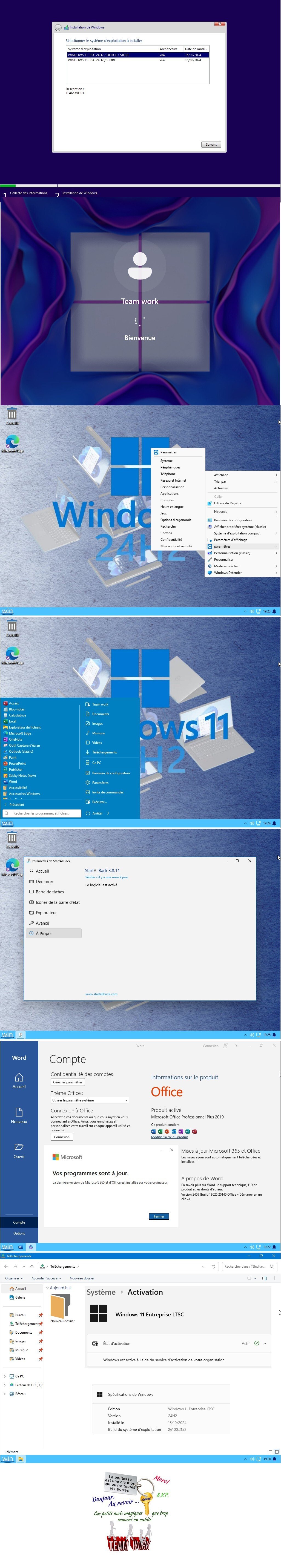 WINDOWS 11 LTSC 2in1 24H2 Build (26100.2152) X64 FR & MICROSOFT OFFICE PRO PLUS 2019 v2409 build (18025.20140) X64 FR TEAM WORK