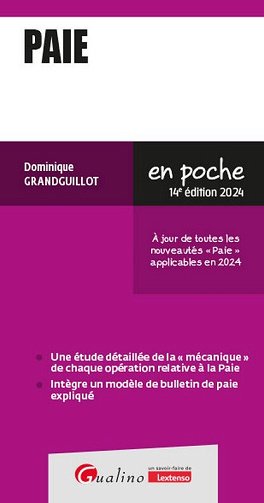 Paie. 14e édition - Dominique Grandguillot (2024)