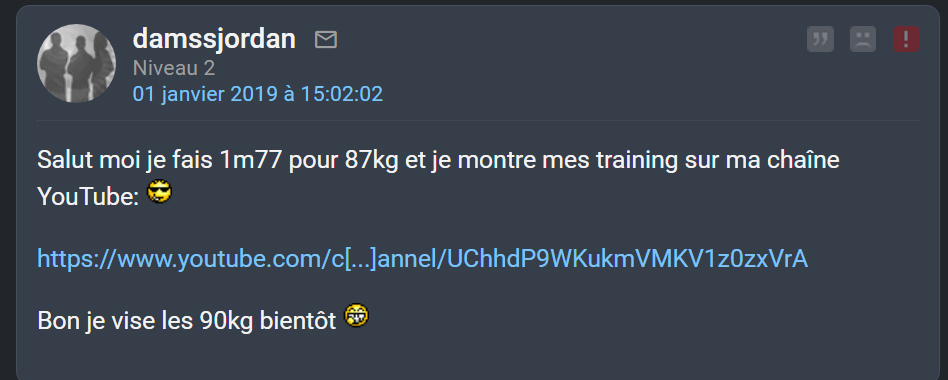 Ce GO MUSCU qui perce sur YOUTUBE vient du forum