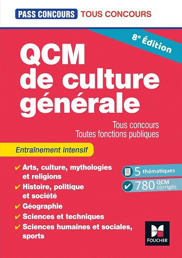 Pass'Concours - QCM de culture générale - Tous concours - 8e édition - Entraînement - Valérie Béal (2024)