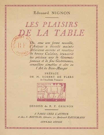 Edouard Nignon - Les plaisirs de la table