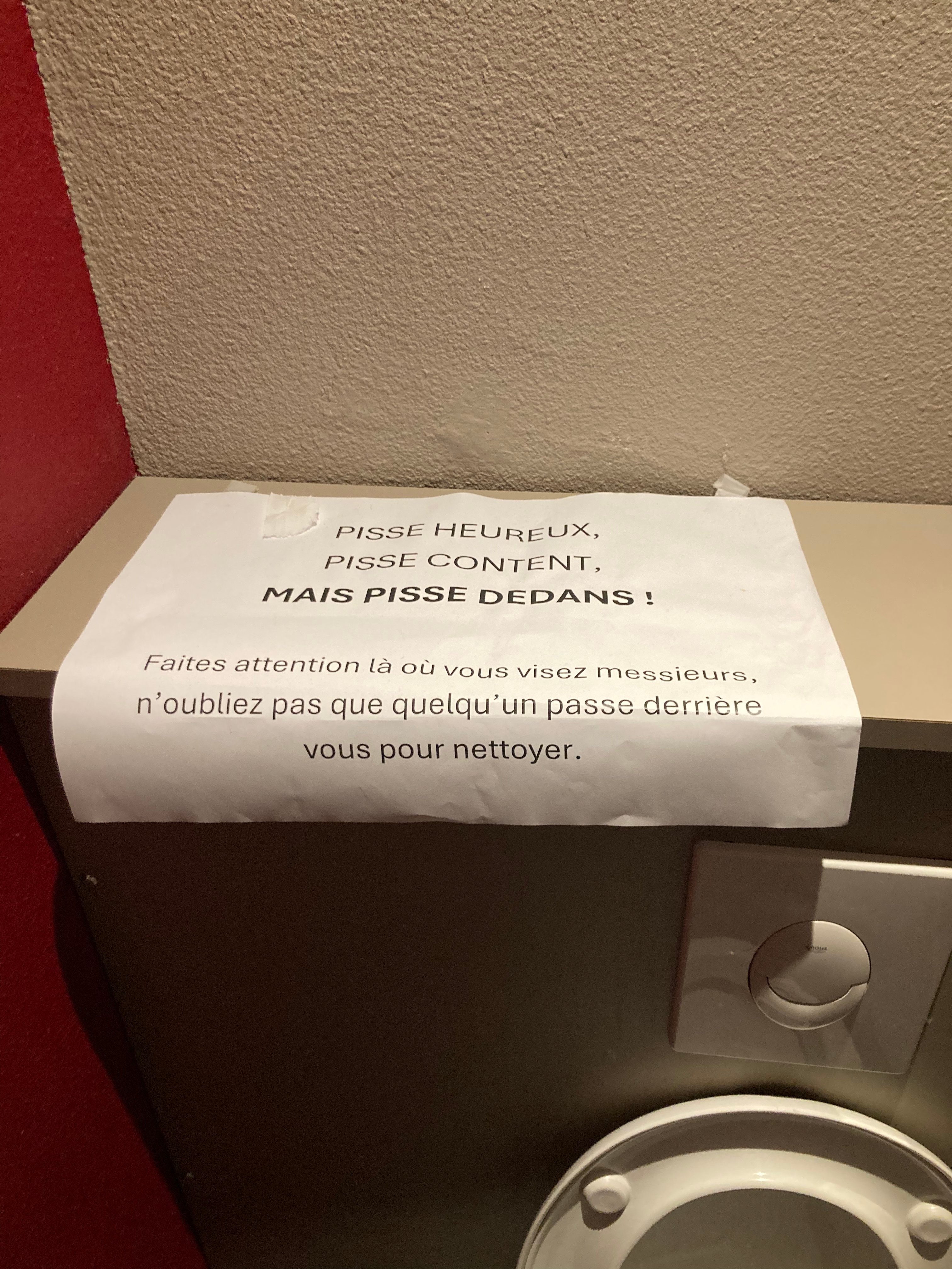 [PHOTO] Ce PAPIER dans les TOILETTES de mon TAFF
