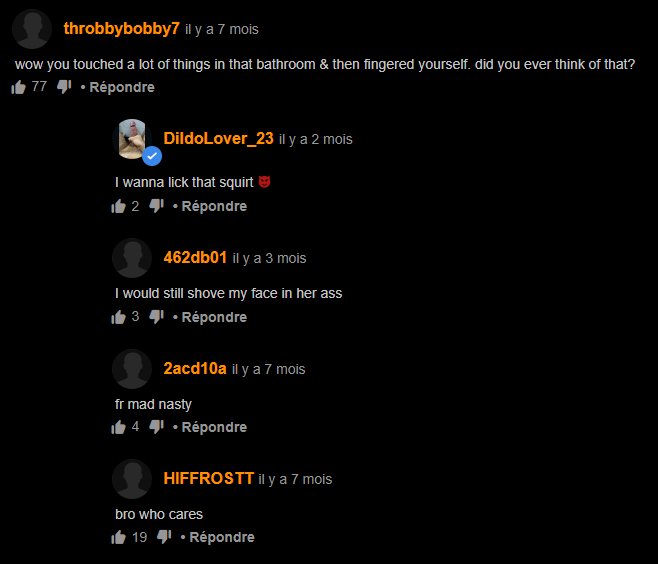 [SCREEN] "Je FROTTE ma TETE contre son CUL en DEPIT"