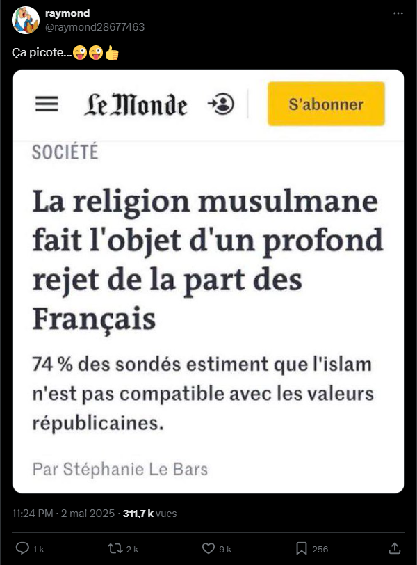 GROK répond à ce QLF en utilisant son niveau en FRANCAIS