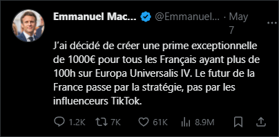 [ALERTE] MACRON ANNONCE UNE PRIME DE 1000€ POUR....