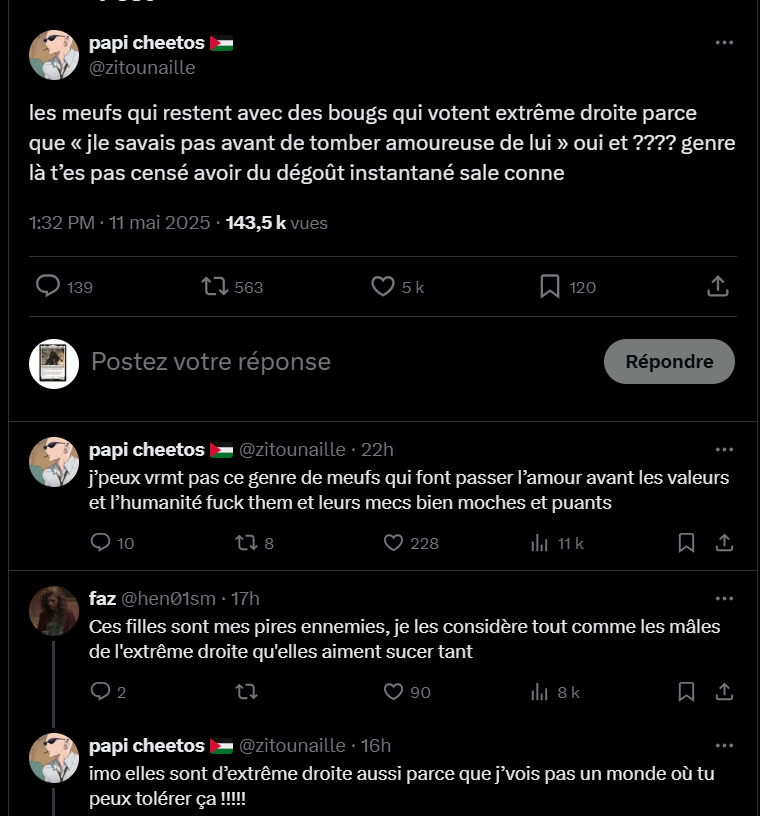 Cette gauchiste rage des meufs en couple avec des hommes d'ED