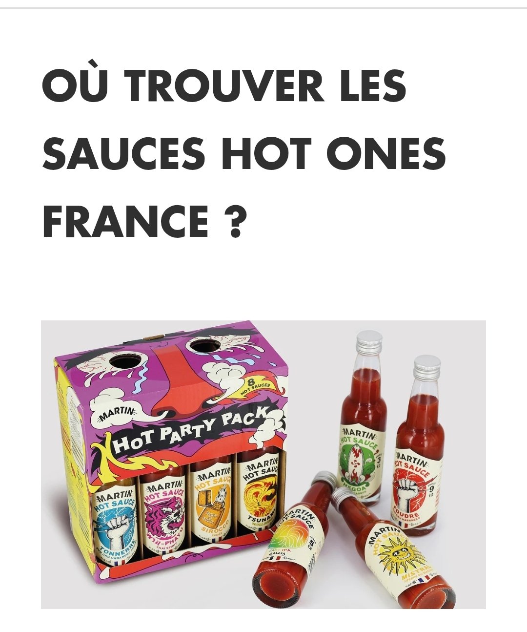 ou trouver les sauces pimentées comme l'émission de khojandi