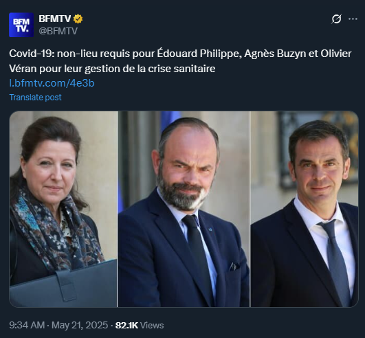 [COVID] Non-lieu pour Édouard Philippe, Agnès Buzyn et Olivier Véran pour leur gestion de la crise